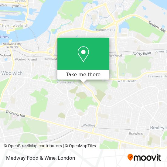 Medway Food & Wine map