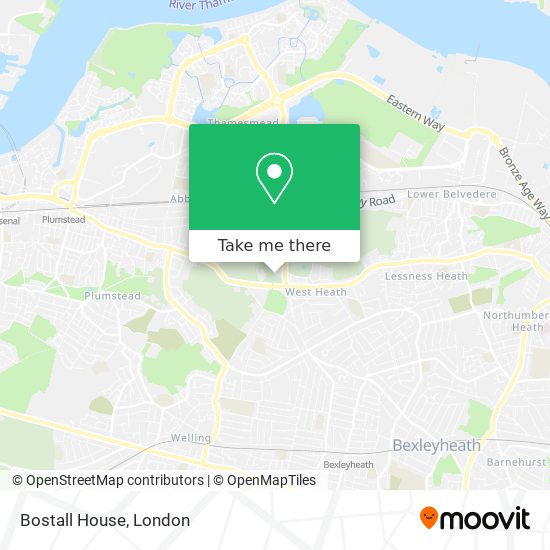 Bostall House map
