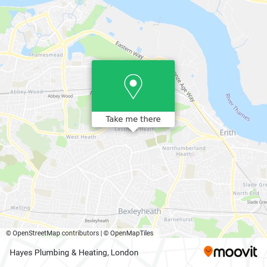 Hayes Plumbing & Heating map