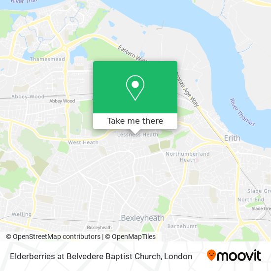 Elderberries at Belvedere Baptist Church map