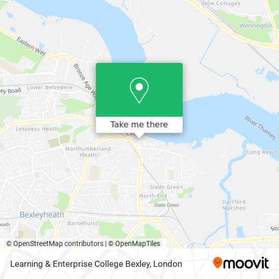 Learning & Enterprise College Bexley map