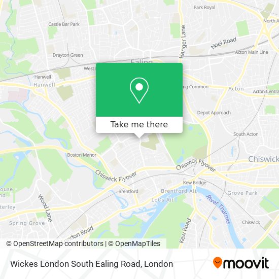 Wickes London South Ealing Road map