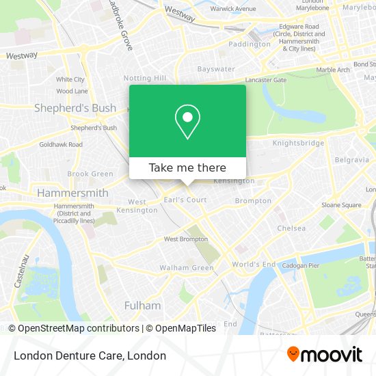 London Denture Care map