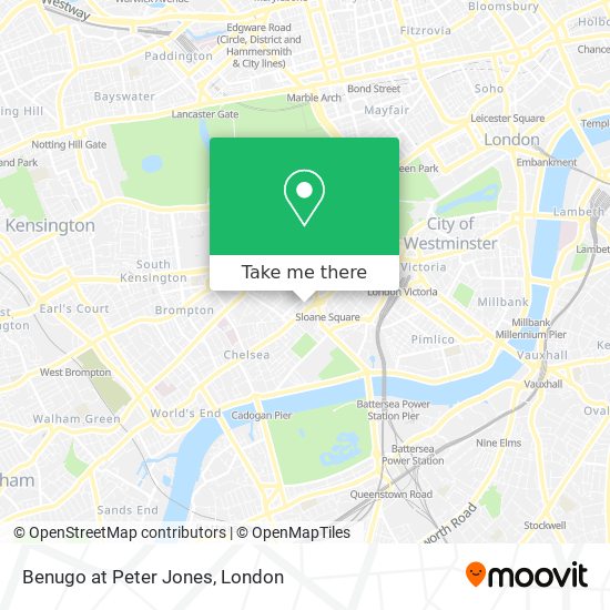 Benugo at Peter Jones map