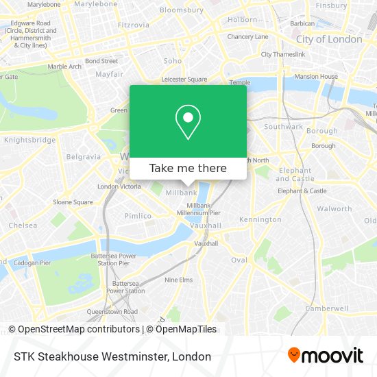 STK Steakhouse Westminster map