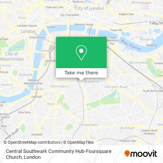 Central Southwark Community Hub-Foursquare Church map