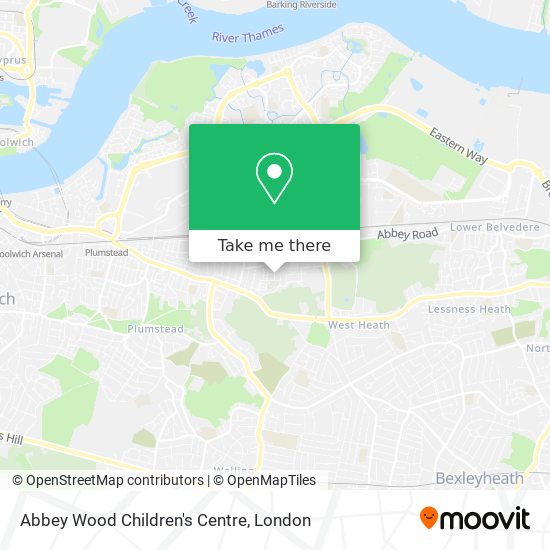 Abbey Wood Children's Centre map