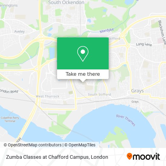 Zumba Classes at Chafford Campus map