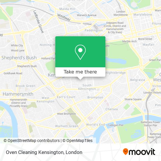 Oven Cleaning Kensington map
