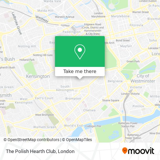 How to get to The Polish Hearth Club in Kensington by Tube, Bus or Train?