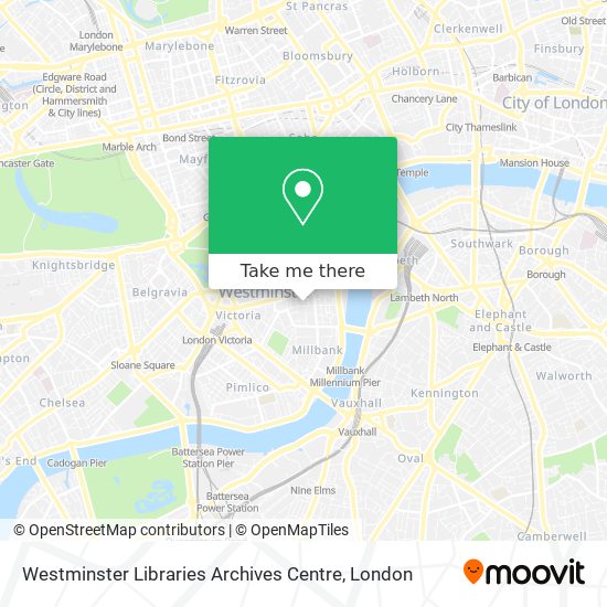 Westminster Libraries Archives Centre map