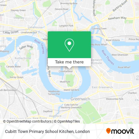 Cubitt Town Primary School Kitchen map