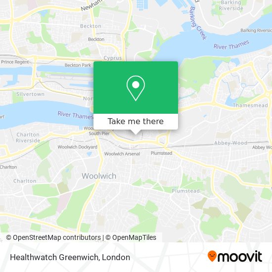 Healthwatch Greenwich map