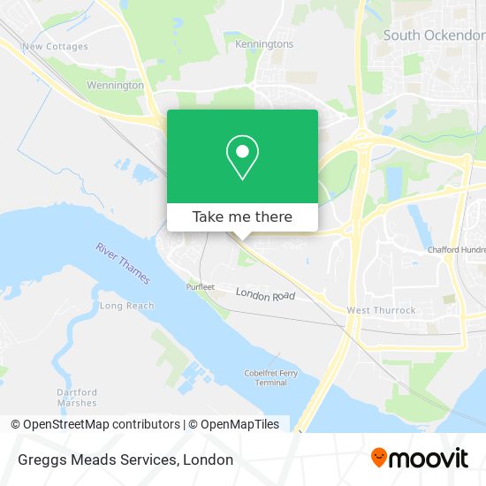 Greggs Meads Services map