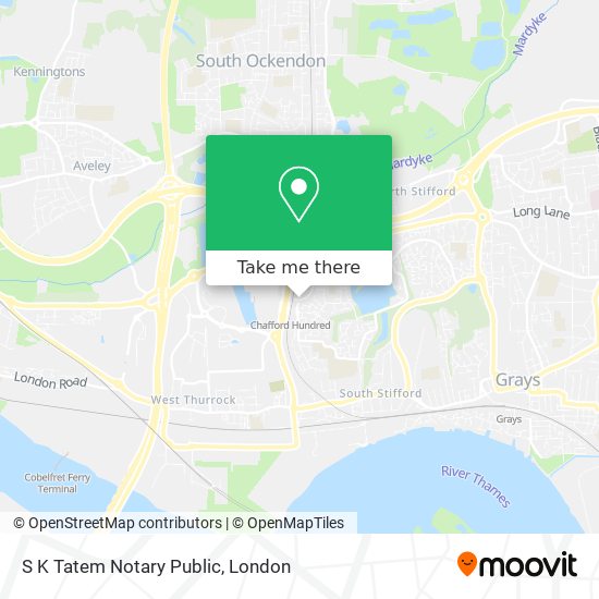 S K Tatem Notary Public map