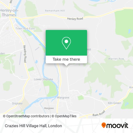 Crazies Hill Village Hall map