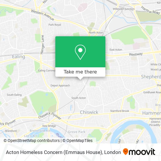 Acton Homeless Concern (Emmaus House) map