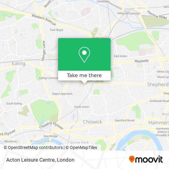 Acton Leisure Centre map