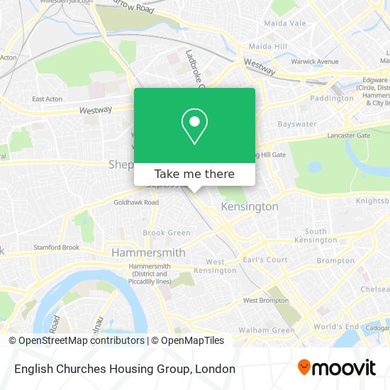 English Churches Housing Group map