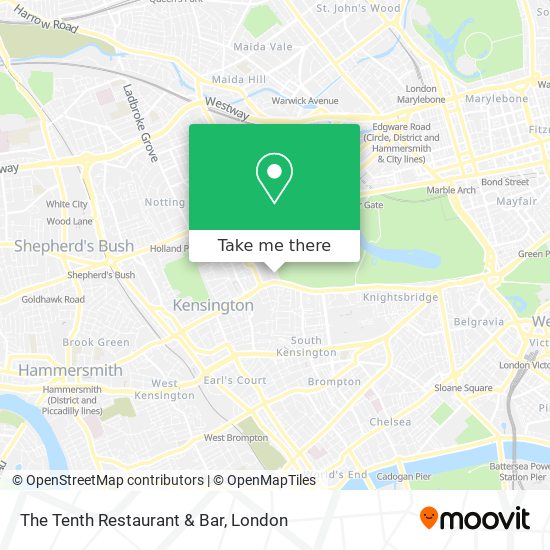 The Tenth Restaurant & Bar map
