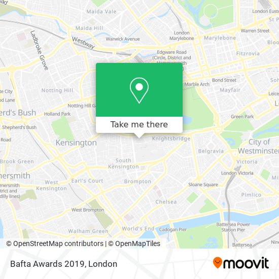 Bafta Awards 2019 map