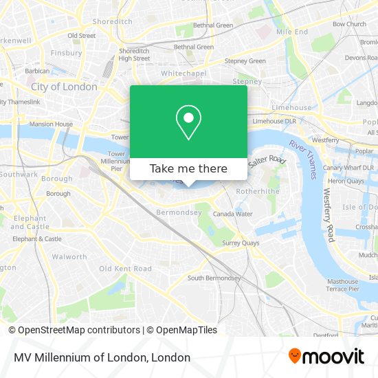 MV Millennium of London map