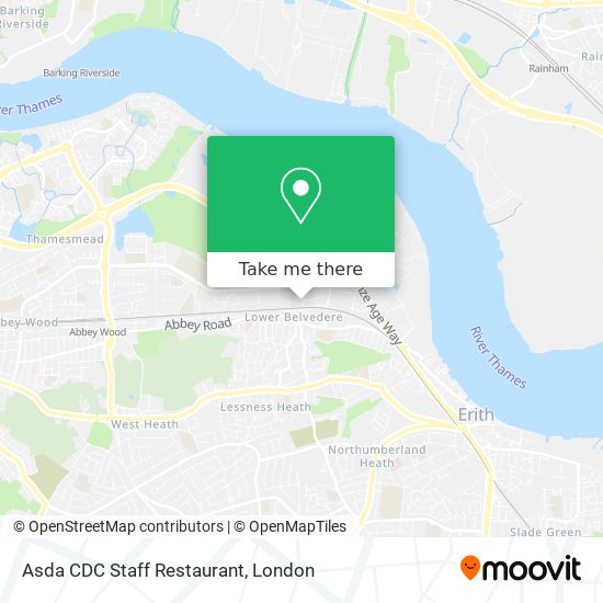 Asda CDC Staff Restaurant map