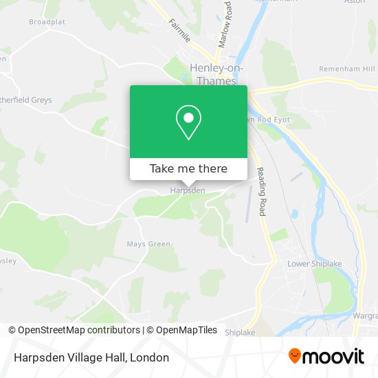 Harpsden Village Hall map