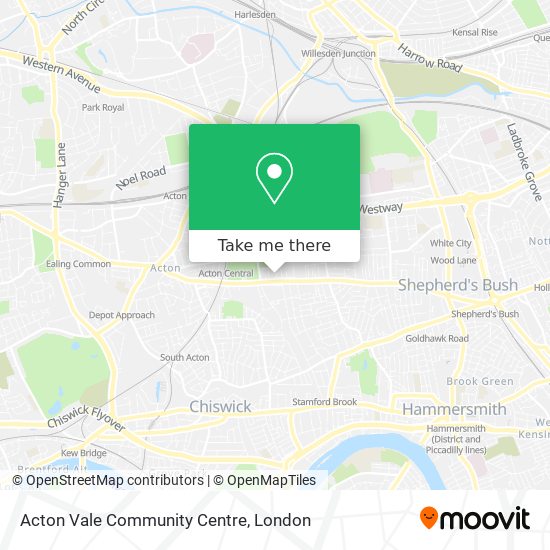 Acton Vale Community Centre map