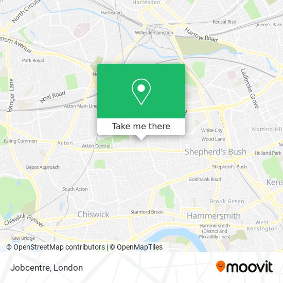 Jobcentre map