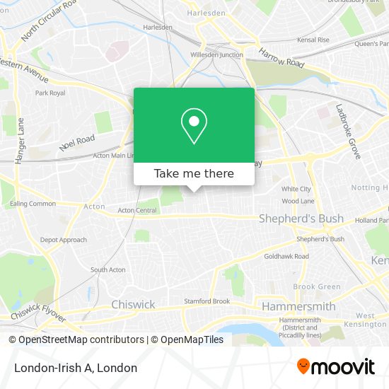 London-Irish A map