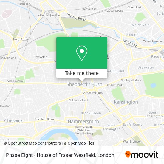 Phase Eight - House of Fraser Westfield map