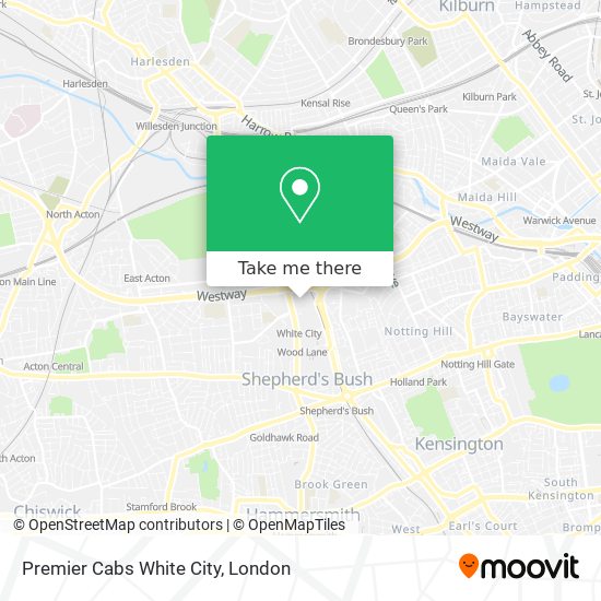 Premier Cabs White City map