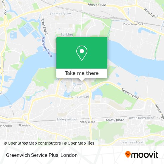 Greenwich Service Plus map