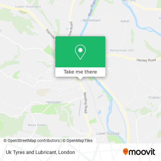 Uk Tyres and Lubricant map