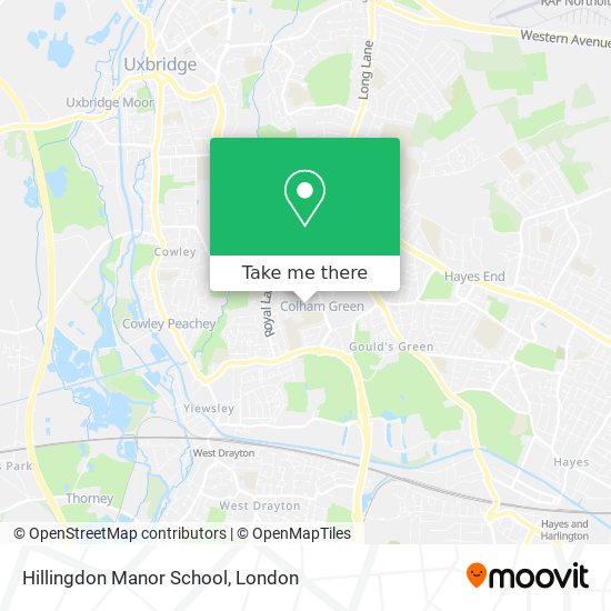Hillingdon Manor School map