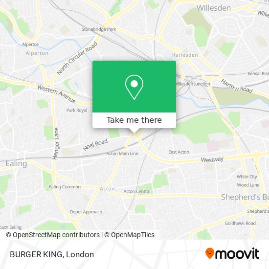 BURGER KING map