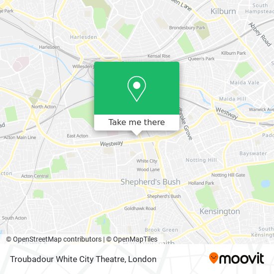Troubadour White City Theatre map
