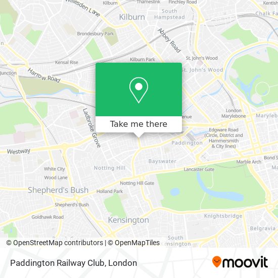 Paddington Railway Club map