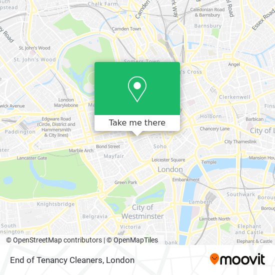 End of Tenancy Cleaners map