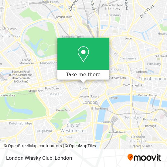 London Whisky Club map