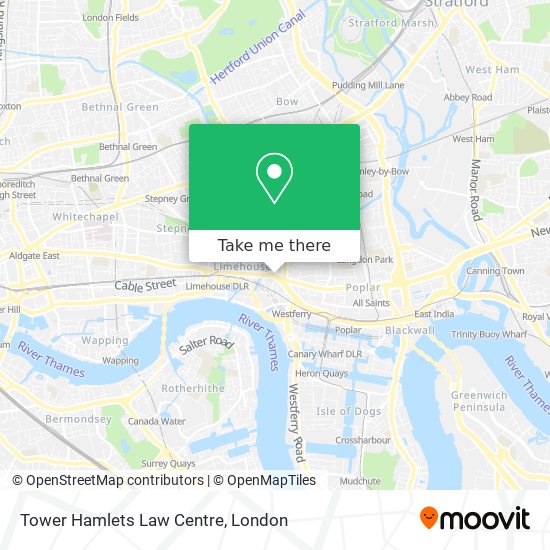 Tower Hamlets Law Centre map