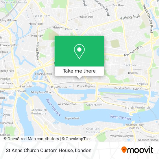 St Anns Church Custom House map