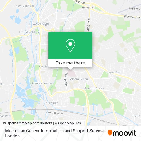 Macmillan Cancer Information and Support Service map