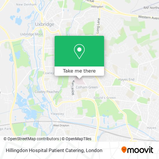 Hillingdon Hospital Patient Catering map