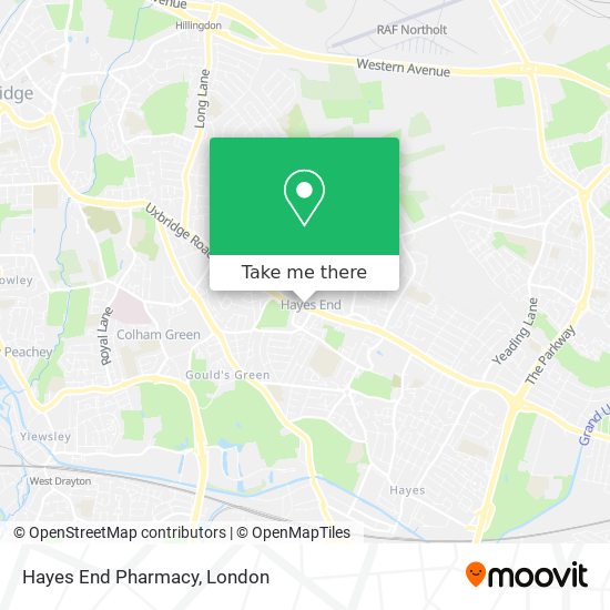 Hayes End Pharmacy map