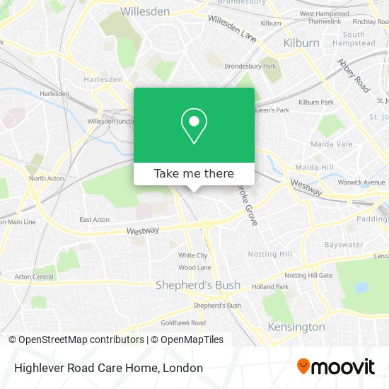 Highlever Road Care Home map