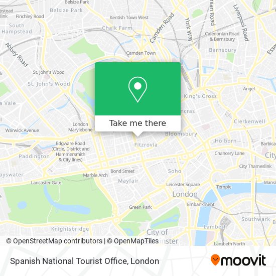 Spanish National Tourist Office map