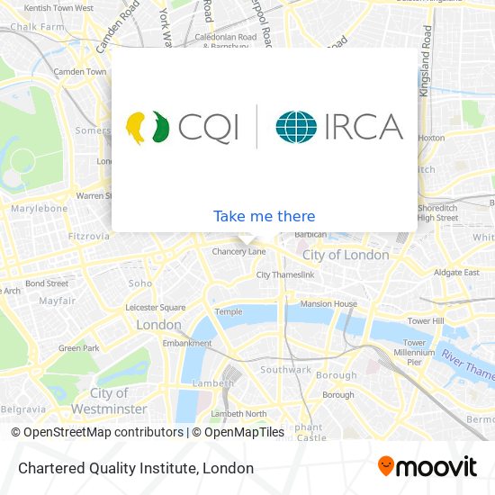 Chartered Quality Institute map