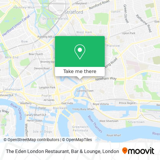 The Eden London Restaurant, Bar & Lounge map